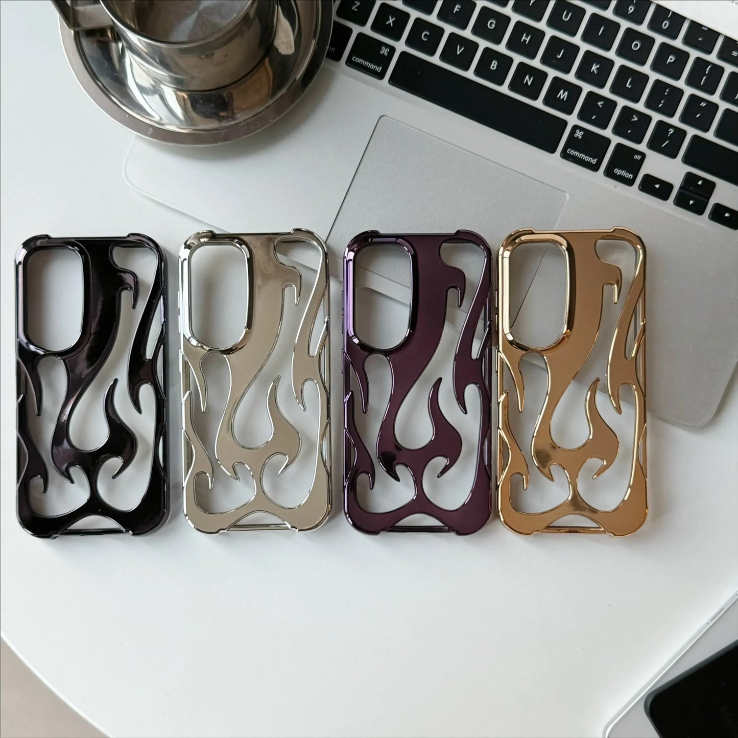 3D Flame Pattern Slim Shockproof Case for Samsung S25